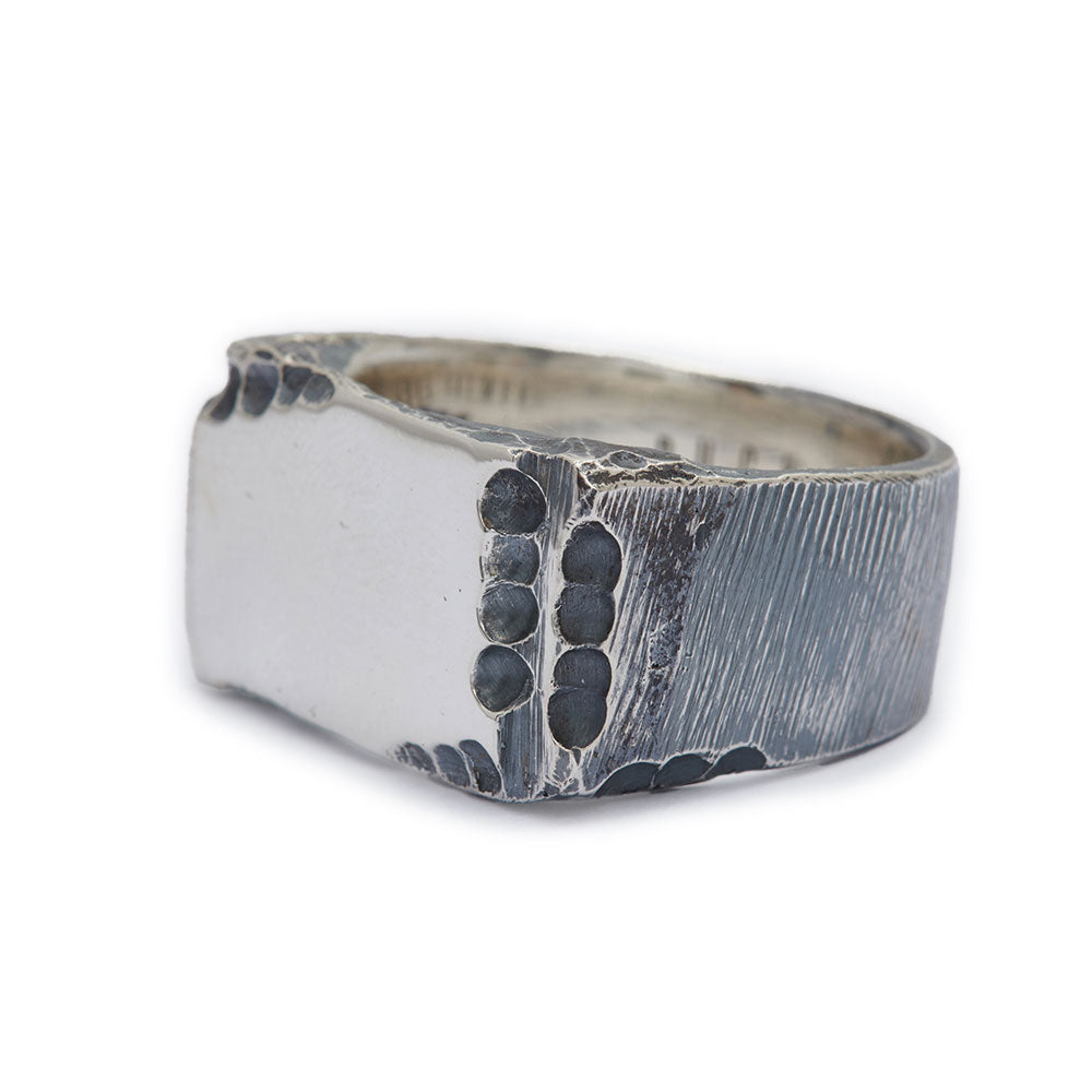 Newest Buck Palmer sterling silver textured men’s ring