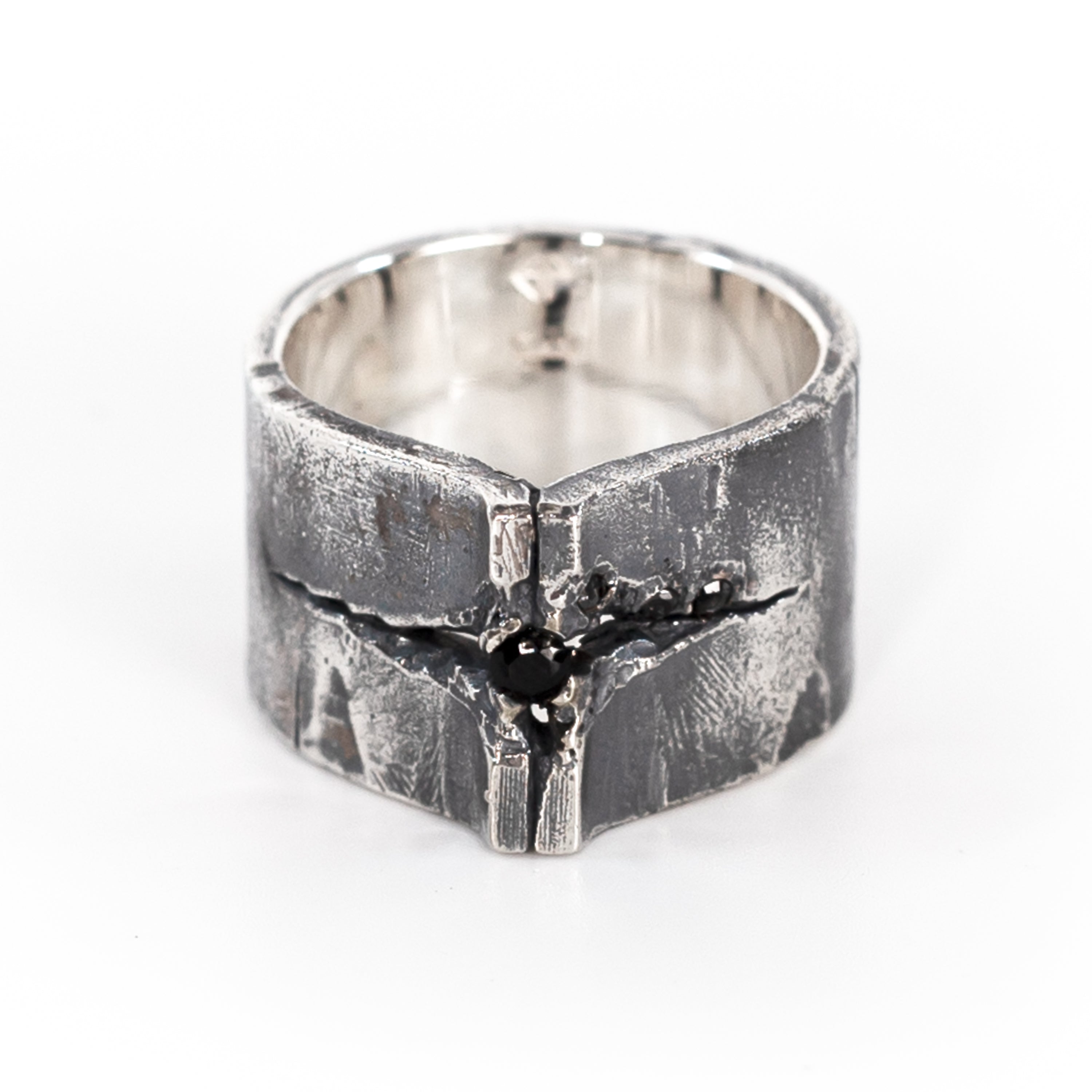 Lemme. Crevasse Ring　　　Silver-13 Crevice Diamond Ring | Buck Palmer