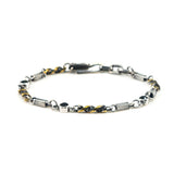Onyx Screw Bracelet (Mixed Metal)