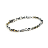 Onyx Screw Bracelet (Mixed Metal)