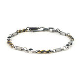 Onyx Screw Bracelet (Mixed Metal)