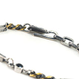Onyx Screw Bracelet (Mixed Metal)