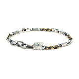 Onyx Screw Bracelet (Mixed Metal)