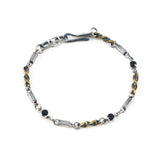 Onyx Screw Bracelet (Mixed Metal)