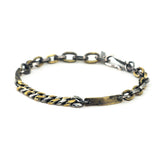 Tag Cuban Bracelet (Mixed Metal)