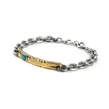 Topanga Turquoise Bracelet (Mixed Metal)