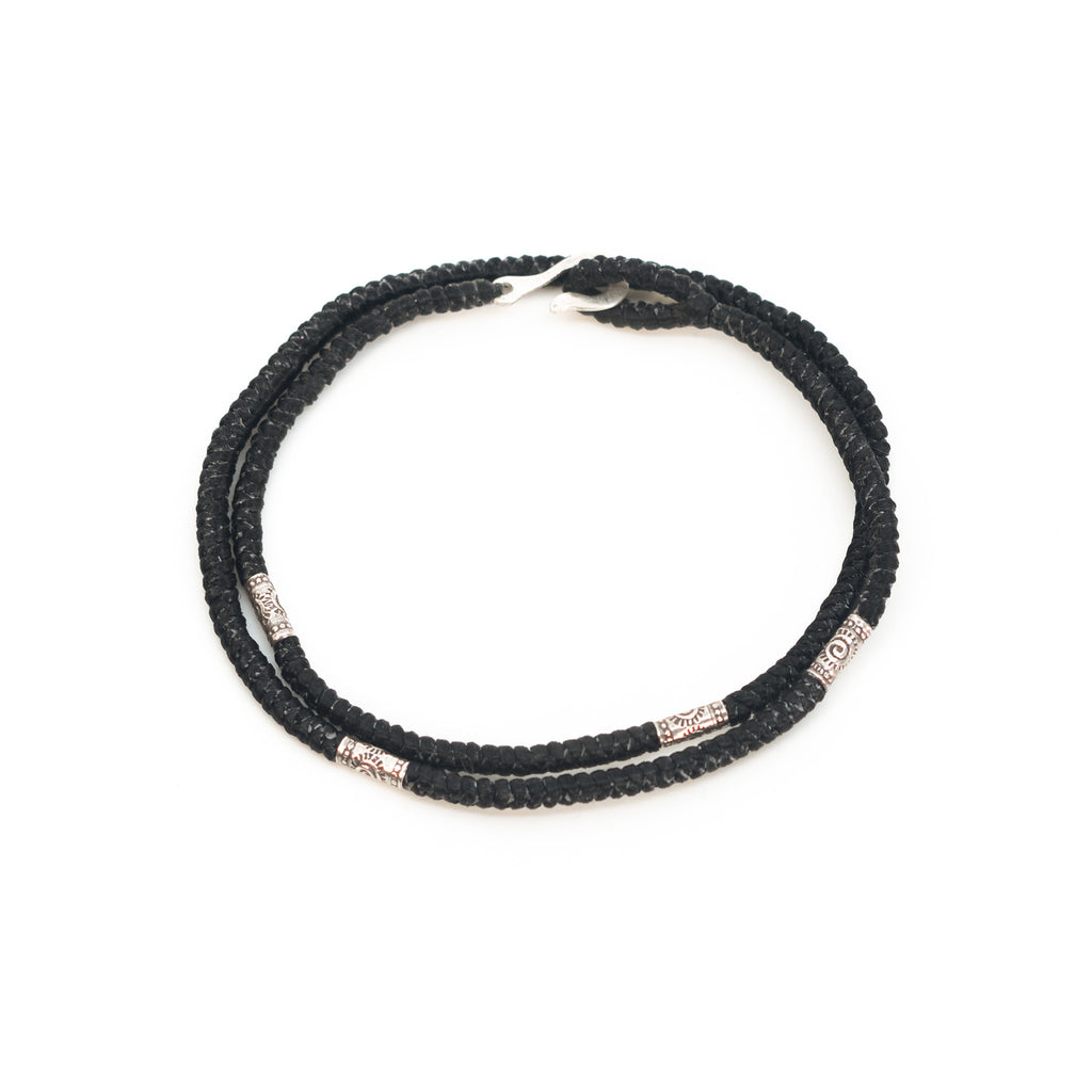 Double Rope Black Bracelet