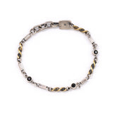 Onyx Screw Bracelet (Mixed Metal)