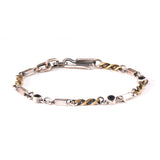 Onyx Screw Bracelet (Mixed Metal)