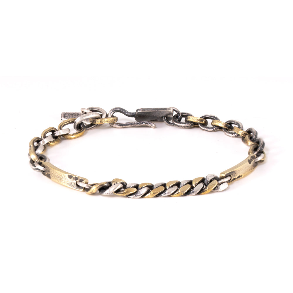 Tag Cuban Bracelet (Mixed Metal)