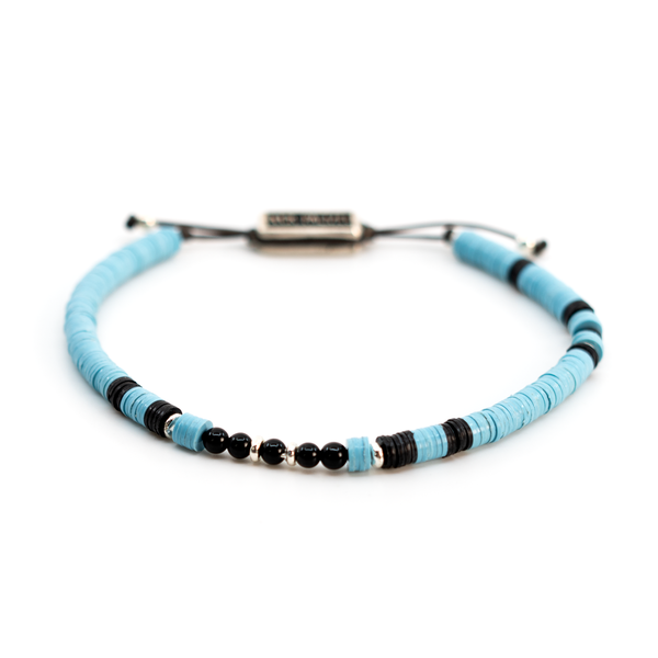 Turquoise Stone Disc Bracelet