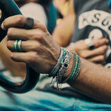 Turquoise Onyx Disc Bracelet