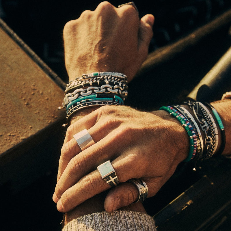 Turquoise Onyx Disc Bracelet