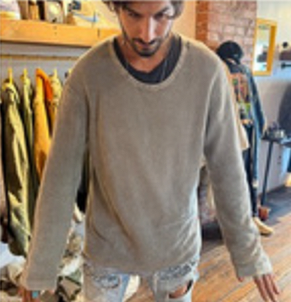 Knit Fabric long sleeve  Black